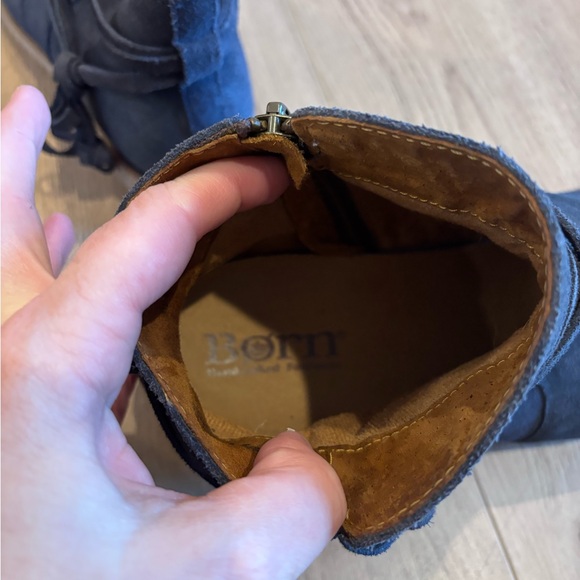 Børn Tarkiln ankle booties in navy blue suede leather 10 - Picture 8 of 10